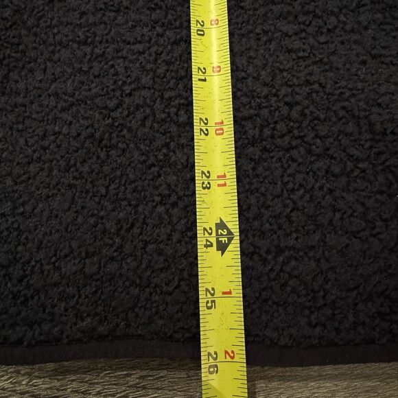 SKIMS Cozy Sherpa Pullover Sweater Quarter Snap Black Plus Sz 4X Teddy Fleece - Picture 7 of 9